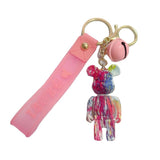 Gloomy Bear Key Chain Bearbrick Doll Violent Bear Graffiti Painting Keyring