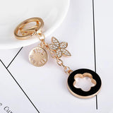 Creative Five Leaf Keychain Metal Key Ring Bag Charm Pendant