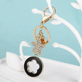 Creative Five Leaf Keychain Metal Key Ring Bag Charm Pendant