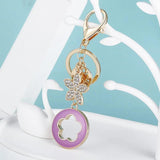 Creative Five Leaf Keychain Metal Key Ring Bag Charm Pendant