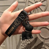 Dog Keychains Bear Key Chain Couple Ins Bag Pendant Car Leather Key Ring