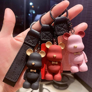 Dog Keychains Bear Key Chain Couple Ins Bag Pendant Car Leather Key Ring