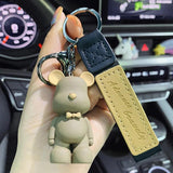 Dog Keychains Bear Key Chain Couple Ins Bag Pendant Car Leather Key Ring