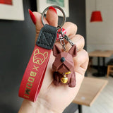 Dog Keychains Bear Key Chain Couple Ins Bag Pendant Car Leather Key Ring