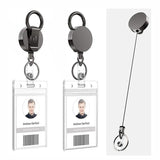 Retractable Pull Key Ring Chain Reel Extendable Belt Name Tag Badges Holder