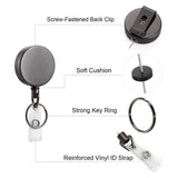 Retractable Pull Key Ring Chain Reel Extendable Belt Name Tag Badges Holder