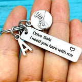 Drive Safe Keychain Driver Keyring Couple Gift for Husband Wife
