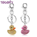 Rabbit Rhinestone CZ Keyring Keychain For Women Men Charm Pendant Gift