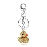 Rabbit Rhinestone CZ Keyring Keychain For Women Men Charm Pendant Gift