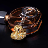 Rabbit Rhinestone CZ Keyring Keychain For Women Men Charm Pendant Gift