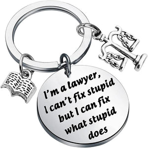 Scales of Justice Lawyer Keychain, Graduation Gift, I am Lawyer