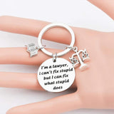 Scales of Justice Lawyer Keychain, Graduation Gift, I am Lawyer