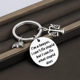 Scales of Justice Lawyer Keychain, Graduation Gift, I am Lawyer