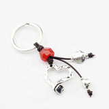 Anslow Leather Cord Heart Key Chain For Women
