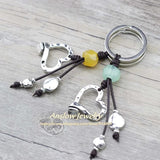Anslow Leather Cord Heart Key Chain For Women