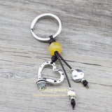 Anslow Leather Cord Heart Key Chain For Women