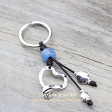 Anslow Leather Cord Heart Key Chain For Women