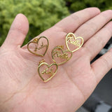 Personalized Heart Name Earrings for Kids