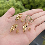Personalized Heart Name Earrings for Kids
