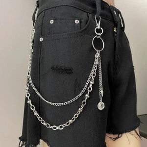 Metal Rock Trousers Hipster Pant Jean Keychain Ring Clip