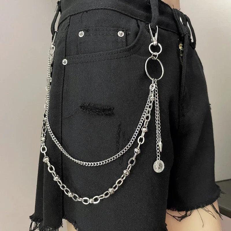Metal Rock Trousers Hipster Pant Jean Keychain Ring Clip