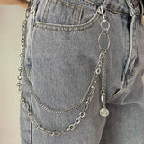 Metal Rock Trousers Hipster Pant Jean Keychain Ring Clip