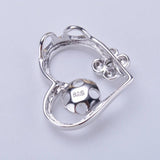 LACEY Freshwater Pearl Necklace Pendant, 925 Silver Heart Necklace