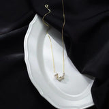 925 Silver Pearl Pendant Necklace Wedding Party Gift