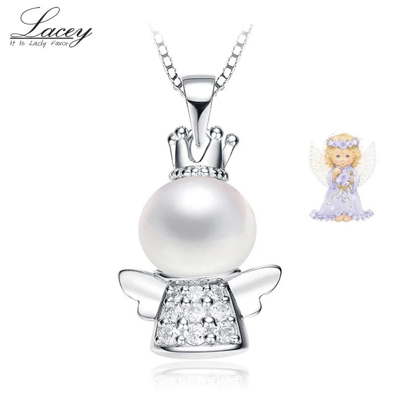 Natural Freshwater Pearl Pendant Necklace 925 Silver Fine Jewelry