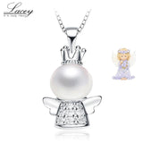 Natural Freshwater Pearl Pendant Necklace 925 Silver Fine Jewelry