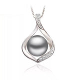 925 Silver Pearl Pendant Necklace for Women