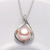 925 Silver Pearl Pendant Necklace for Women