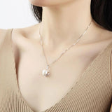 925 Silver Pearl Pendant Necklace for Women