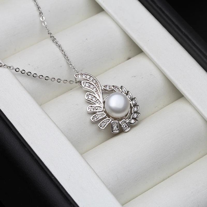 Freshwater Pearl Pendant 925 Silver Necklace for Women