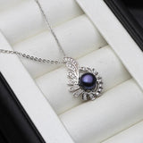 Freshwater Pearl Pendant 925 Silver Necklace for Women