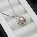 Freshwater Pearl Pendant 925 Silver Necklace for Women