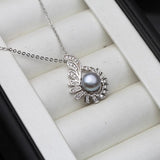 Freshwater Pearl Pendant 925 Silver Necklace for Women