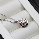 925 Silver Circle Necklace, Freshwater Pearl Pendant