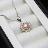 Freshwater Pearl Pendant Necklace 925 Sterling Silver