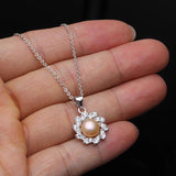 Freshwater Pearl Pendant Necklace 925 Sterling Silver