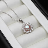 Freshwater Pearl Pendant Necklace 925 Sterling Silver