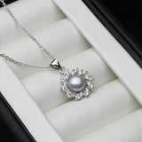 Freshwater Pearl Pendant Necklace 925 Sterling Silver