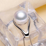 Natural Freshwater Pearl Pendant 925 Silver Necklace