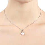 Natural Freshwater Pearl Pendant 925 Silver Necklace