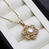 Gold Plated Freshwater Pearl Necklace Pendant
