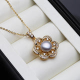 Gold Plated Freshwater Pearl Necklace Pendant