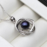 925 Silver Pendant Women, Freshwater Pearl Necklace