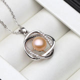 925 Silver Pendant Women, Freshwater Pearl Necklace