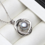 925 Silver Pendant Women, Freshwater Pearl Necklace