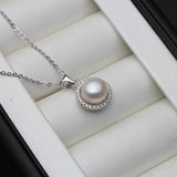 Freshwater Pearl Pendant Necklace 925 Sterling Silver Jewelry